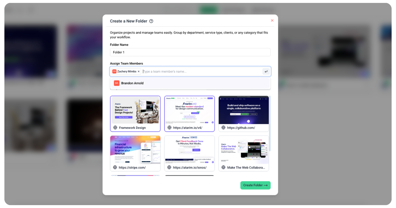 Atarim's new ux for adding and removing team members in just one click