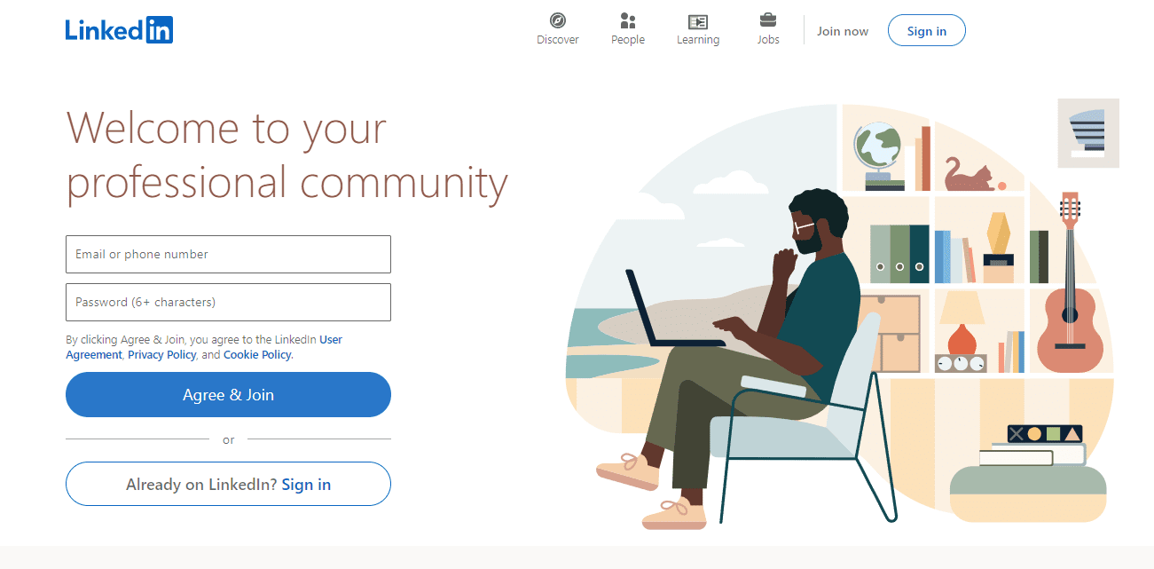 linkedin homepage